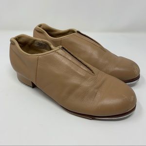 BLOCH Tan Leather Tap Shoes 6.5 Dance